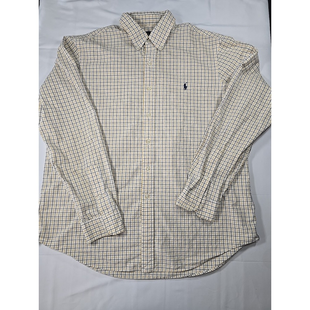 Ralph Lauren Plaid Button Down Shirt XL Preppy Old Money Men's